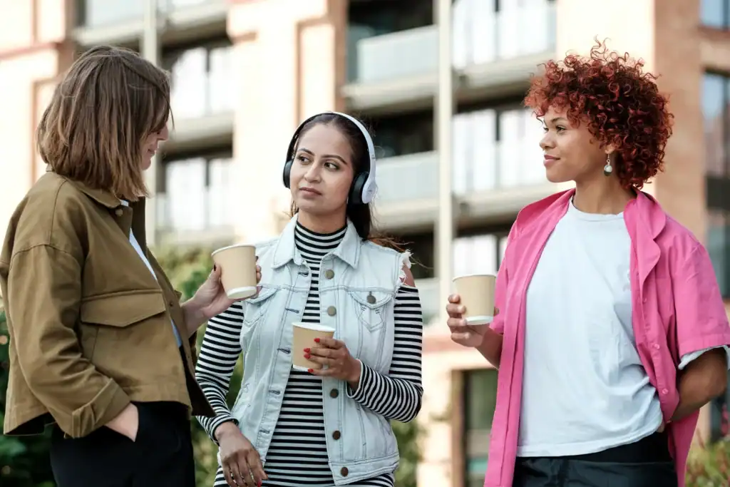 group of women talking